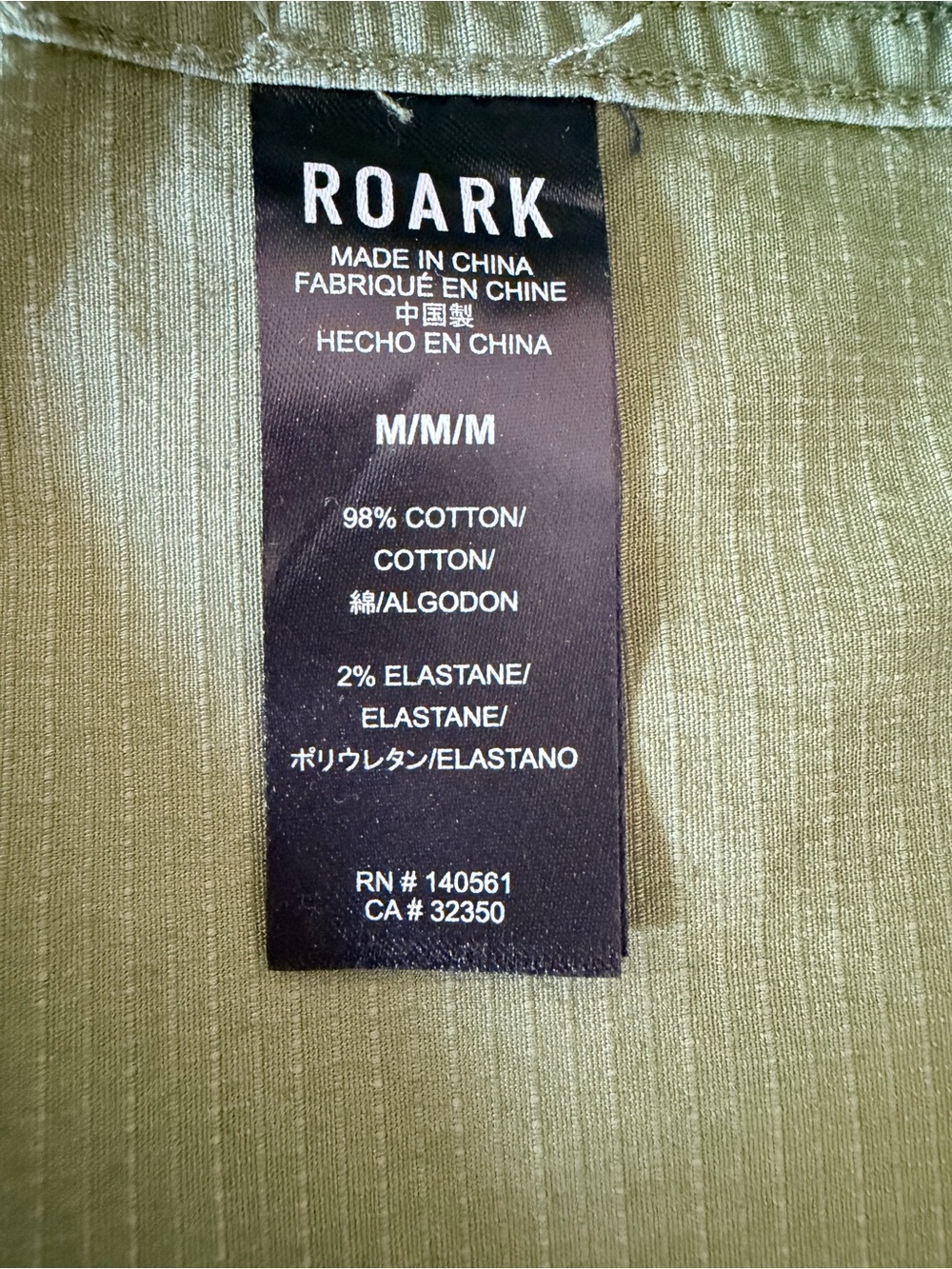 Roark Olive Green Long-Sleeve Button-Up Work Shirt - Picture 9 of 9